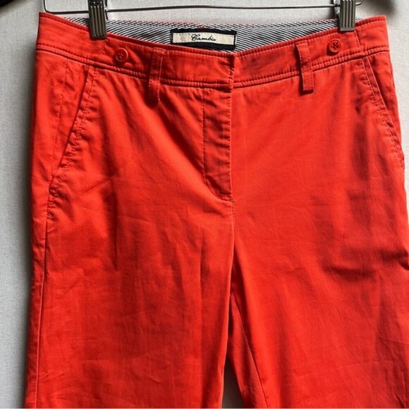 Cambio orange cotton cuffed trouser pants Sz 6 - Picture 4 of 11